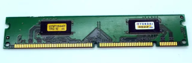 Hyundai Memory Module HYM7V64401 144-pin SDRAM SODIMM 32MB PC66 Notched SDRAM