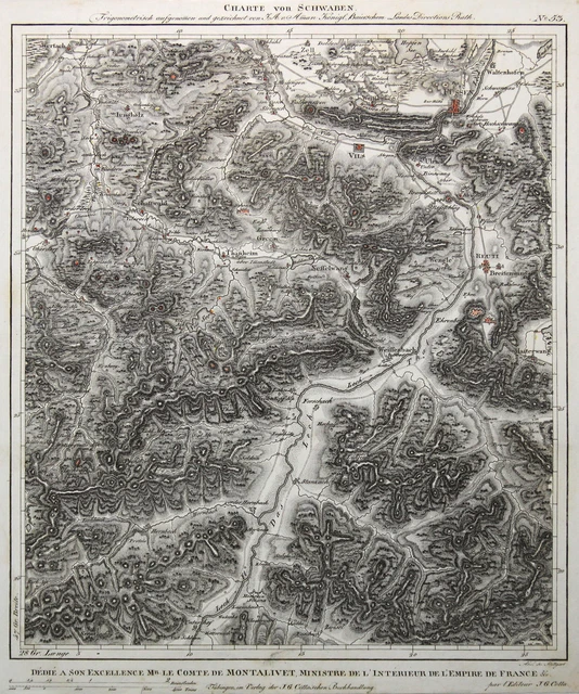 TIROL LECHTAL ORIGINAL Copperplate Map Amman 1810 £145.31 - PicClick UK