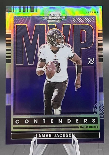 2021 Panini Contenders Optic LAMAR JACKSON SILVER PRIZM #MVP-LJA BAL RAVENS