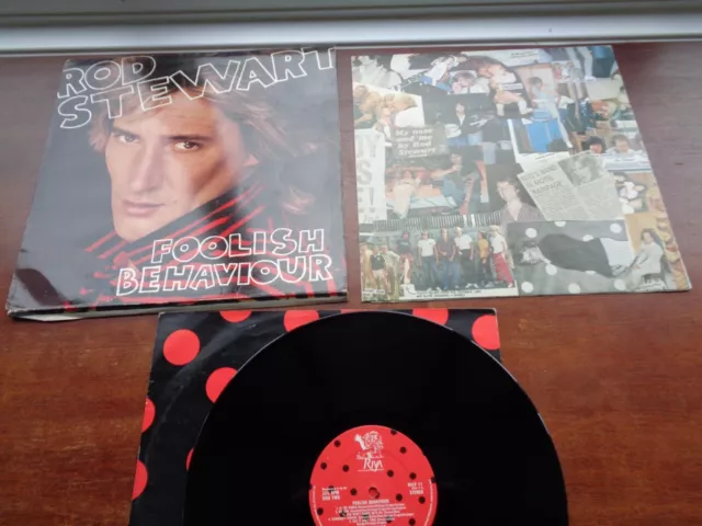 Rod Stewart=Foolish Behaviour Vinyl Lp.with Large Poster.vg+++.Plays Fine