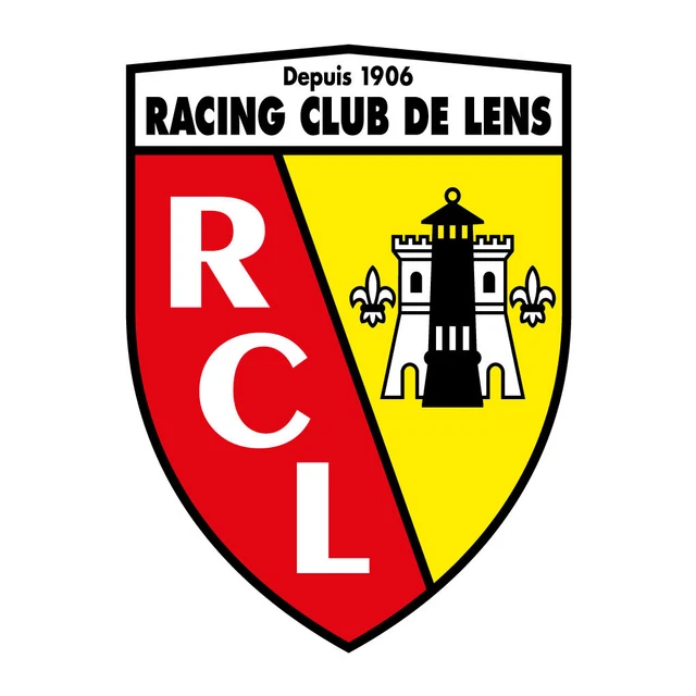 Racing club de Lens RC coeur vintage ventouse vitre fanion vintage