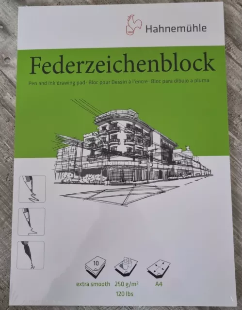 Hahnemühle Federzeichenblock 250g/m² Zeichenpapier 10 Blatt