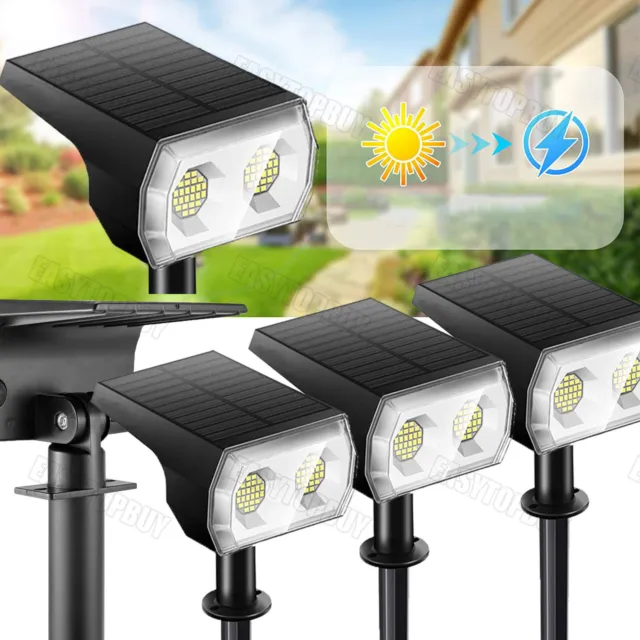 1-40X Solarleuchte LED Solarlampe Fluter Außen Strahler Scheinwerfer Gartenlampe