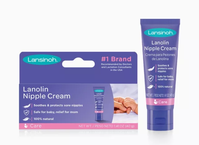 NEW-Lansinoh-Lanolin Nipple Cream-Soothes Sore Nipples-1.41 oz.-FREE SHIPPING!