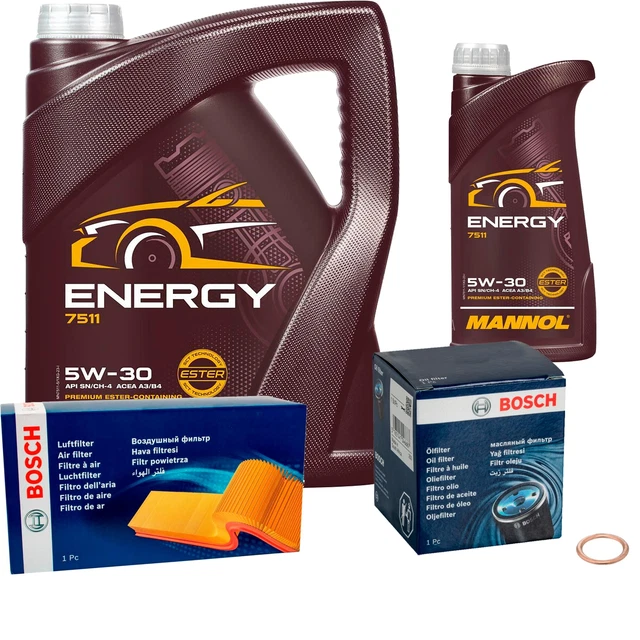 Kit Tagliando Completo Per Renault Scenic IV 1.3 TCE 140 Benzina (2018-2022): 3 Filtri + 6L Olio 5W-30 IPC LS, Tutto Per La Manutenzione