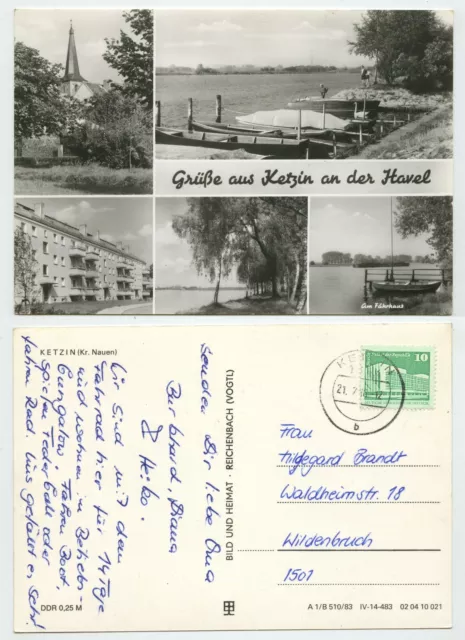 106200 - Grüße aus Ketzin an der Havel - Echtfoto - AK, gelaufen 21.7.1986