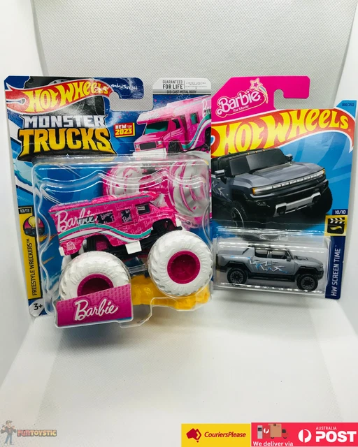 HOT WHEELS Monster Truck and 2024 GMC Hummer Barbie Themed RARE 2023