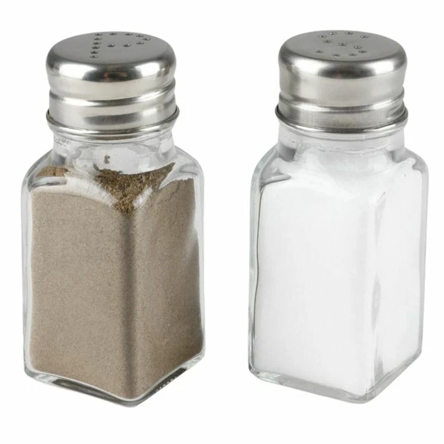 Salz- Und Pfefferstreuer Aus Edelstahl 304 – 2 Stück, Je 400 Ml, Mit Deckel, Griff & 127 Löchern Für Gleichmäßiges Streuen