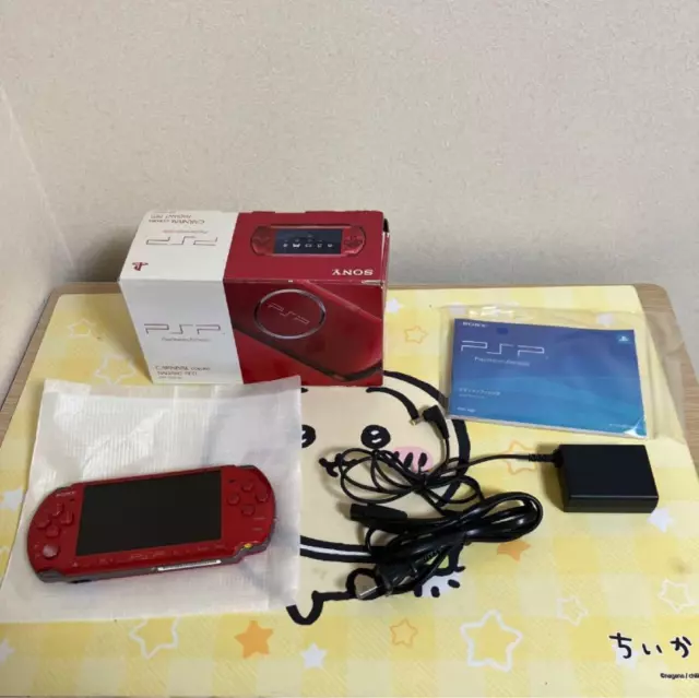Sony PSP-3000 Playstation Portable Console Radiant Red with Box Tested