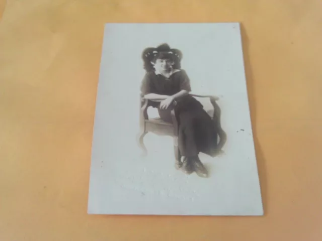 RARE 1910s RPPC J. B OGLOZINSKI PHOTOGRAPHER PHOTO STUDIO CHAIR CHICAGO ILLINOIS