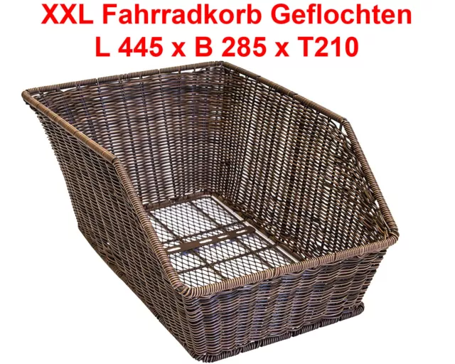 Fahrradkorb Geflochten Rattan Gepäckträgerkorb Rattankorb Braun festmontage XXL