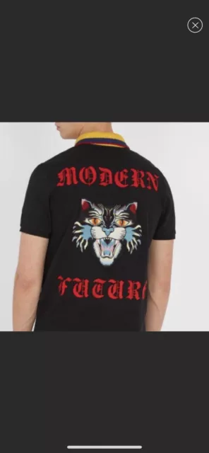 Gucci Angry Cat Modern Future Polo Shirt Size: Xl