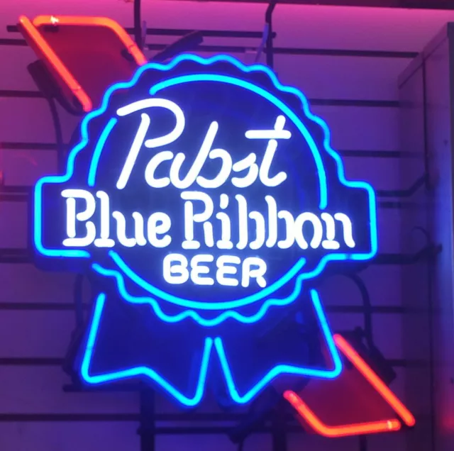 New Pabst Blue Ribbon Beer Lamp Neon Light Sign 19x15 With HD Vivid Printing