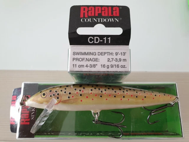 RAPALA COUNTDOWN 11 cm 16 gr SINKING CD-11 COL. BROWN TROUT TROTA FIUME LAGO