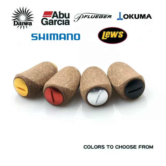 ABU SHIMANO DAIWA Reel Handle Knob Soft Rubber Cork Wood Spinning  Baitcasting EUR 10,16 - PicClick FR