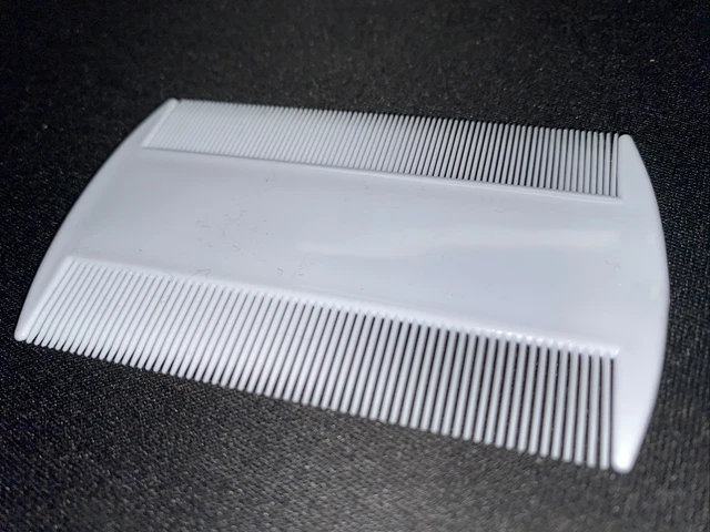 White Double Sided Nit Comb Head Lice Detection pet dog cat flea pine para piou 3