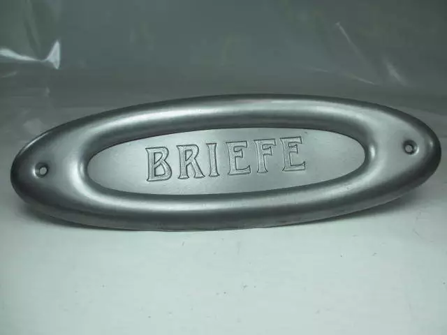 Antiker Art Deco Eisen Briefschlitz Briefkasten Metall Briefklappe Briefeinwurf