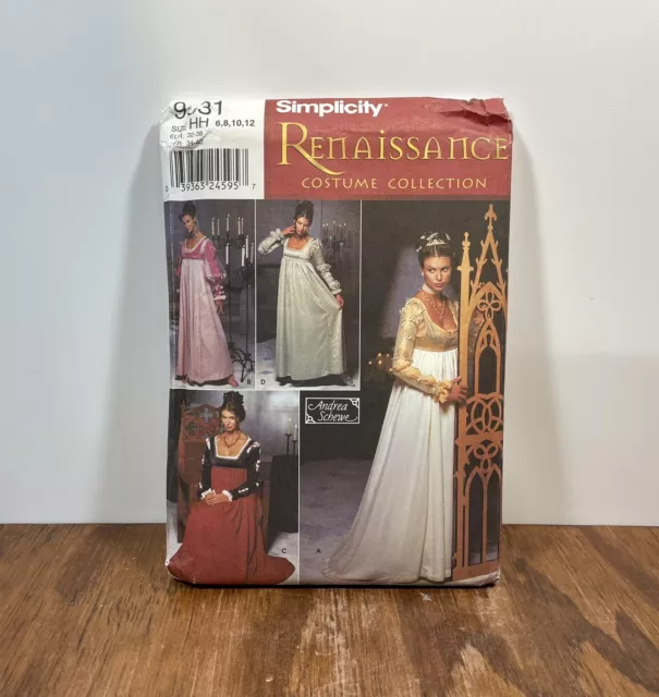 Misses Costume Pattern Renaissance Dress Simplicity 9531 Size 6-12