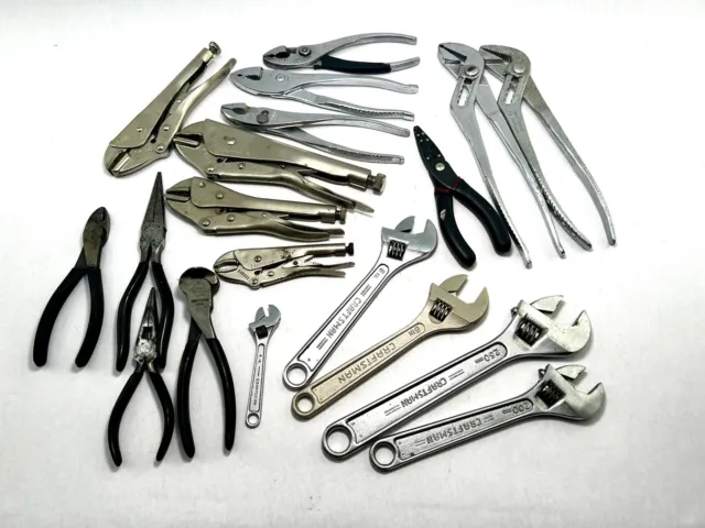 Vintage Craftsman Pliers Wire Cutter Lot 19pc, Read Description