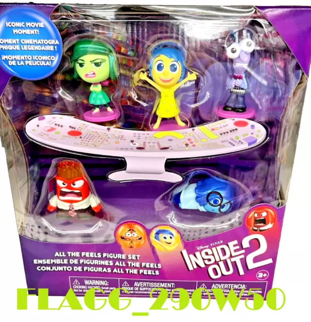 2024 DISNEY PIXAR INSIDE OUT 2 Movie ALL THE FEELS FIGURE SET 2" Joy
