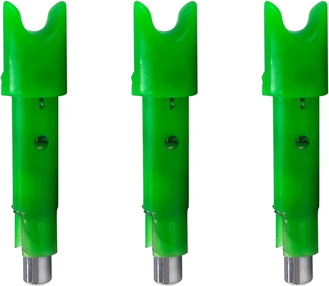 TenPoint Alpha-Blaze Lighted Nock Green 3Pk - Arrows W/ HP Aluminum Bushing