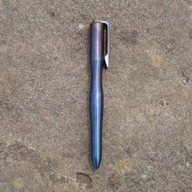 Flytanium Mini Bolt-Action Blue Titanium Pen