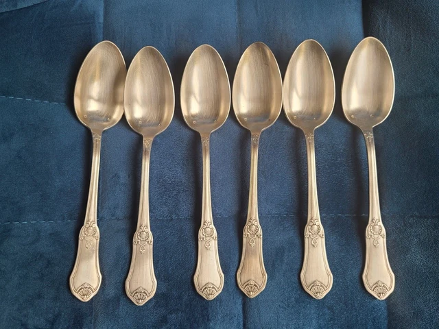 Service De Couverts En Métal Argenté Art Déco – 6 Cuillères Et 6 Fourchettes – France