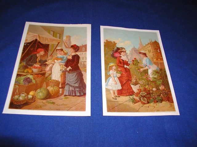 CHROMO 1890-1910 AUX 2 PASSAGES LYON MERE ENFANT JOUE PANTIN