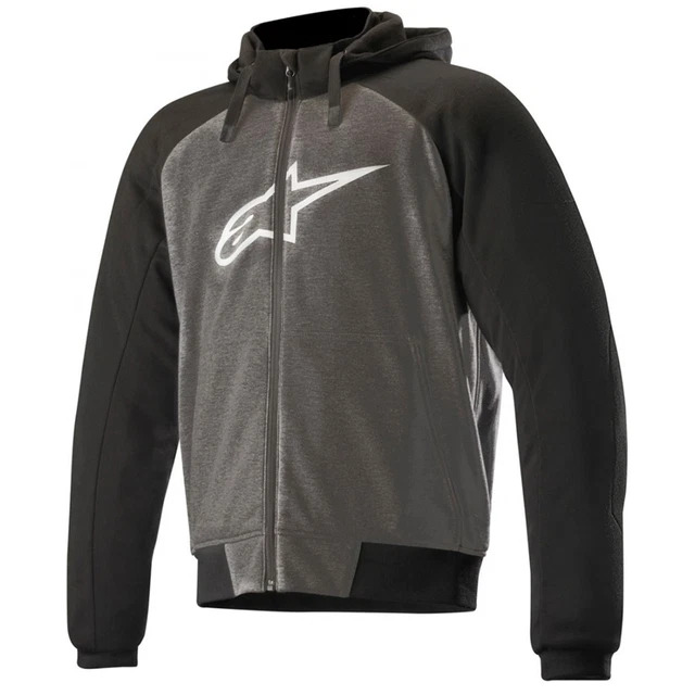 Felpa con cappuccio Moto Sportiva Cromata Alpinestars - Antracite/Nero/Bianco