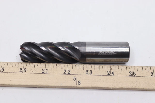 Accupro Solid Carbide 1/4â³ Corner Radius End Mill 5 Flute 1â³ Dia. 42504258