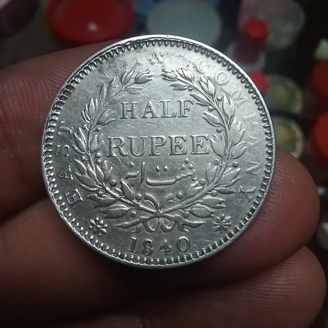 British East India Company Half Rupee 1840 Coin Continues Legend