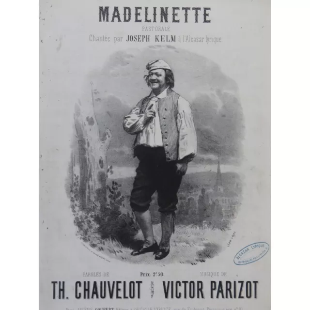 PARIZOT Victor Madelinette Chant Piano ca1850