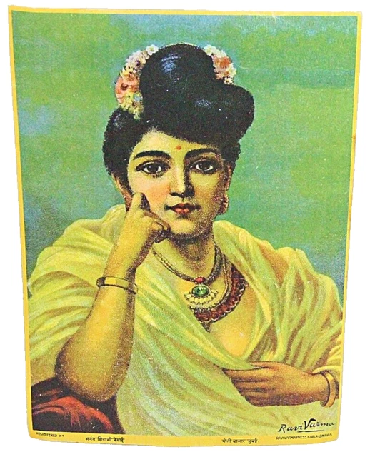 vintage-style-rare-raja-ravi-varma-lithographie-art-r-impression-de-la