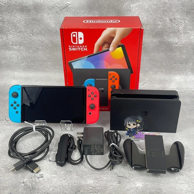 Nintendo Switch 64 GB OLED Console White Neon Red & Blue Zelda Pokémon Splatoon