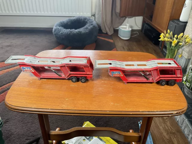 Matchbox Superkings K-10 Car Transporter Trailers X2 2