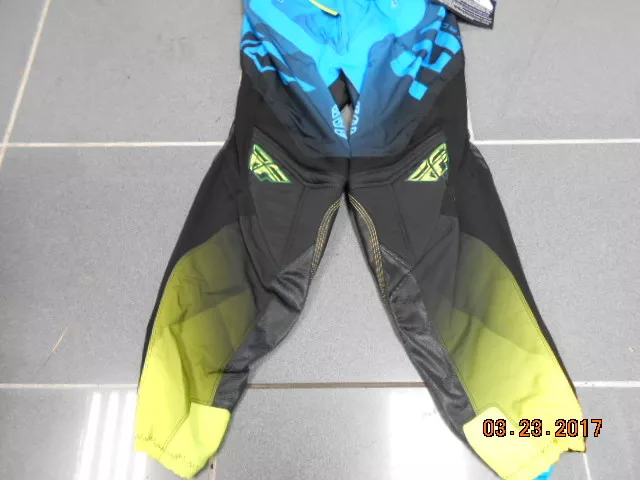 Fly Pants Fly Lite Pants Black Blue Hi Vis 34 Bmx Motocross Offroad Racing Gear