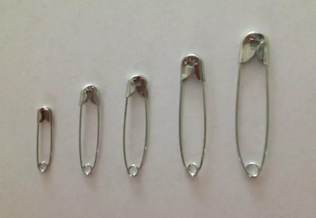 Safety Metal Pins Silver Black Gold Sewing Costume Craft Dressmaking Many Sizes