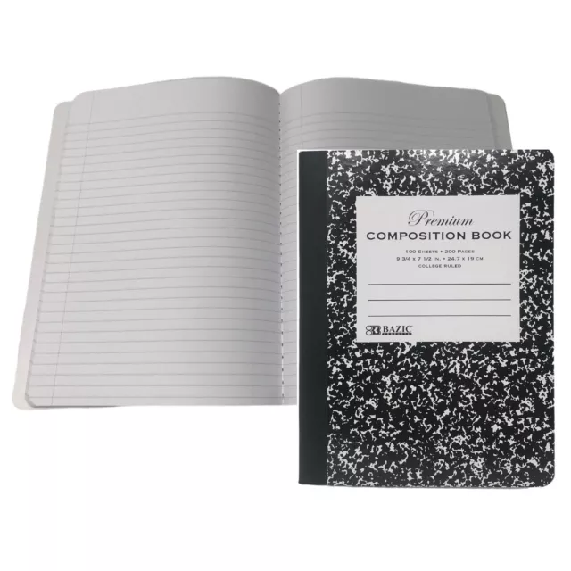 Premium Composition Book College Ruled Notebooks 100 Sheets 9.75" x 7.5"