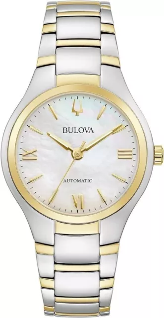 Bulova 98L297 Classic Automatic Mop Dial Two Tone Stainless Steel Womens Watch