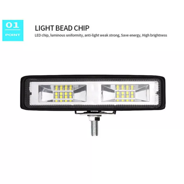 2X 48W LED Work Light Bar Flood Spot Lights Driving Lamp Offroad Car 12V SUV AU 3