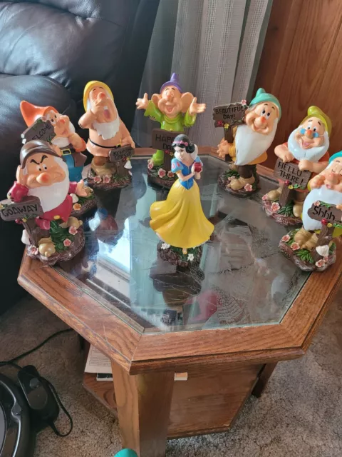 Snow White and the Seven Dwarfs Large Garden Figures - Disney Complete Set
