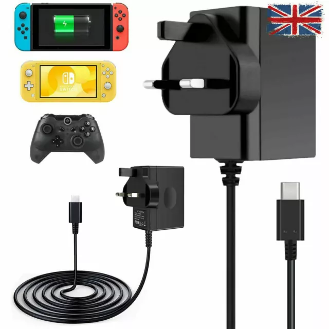 For Nintendo Switch Mains Adaptor/Adapter Charger Plug Fast Charging Power