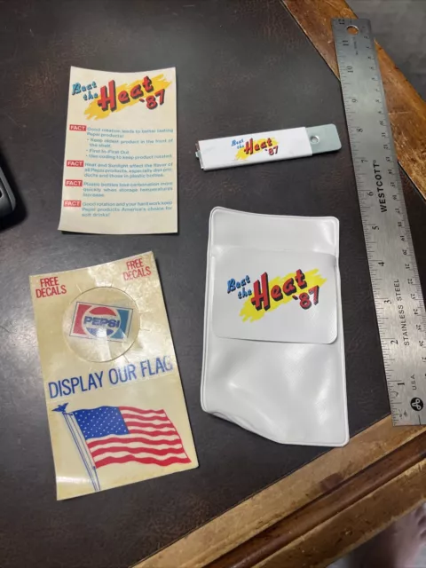 1987 Pepsi Employee Delivery Driver Issued Decal Pocket Protector Cutter Set