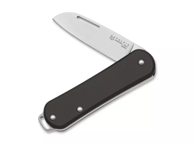 Fox Knives Vulpis 108 Aluminium Black Slipjoint Mini Taschenmesser