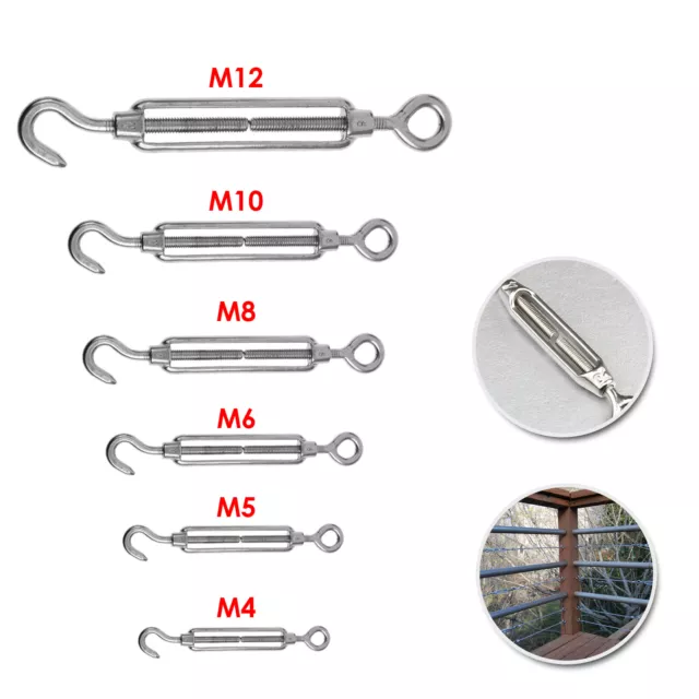 Turnbuckle Wire Tensioner Strainer Zinc Hook and Rope Cable Tension Construction
