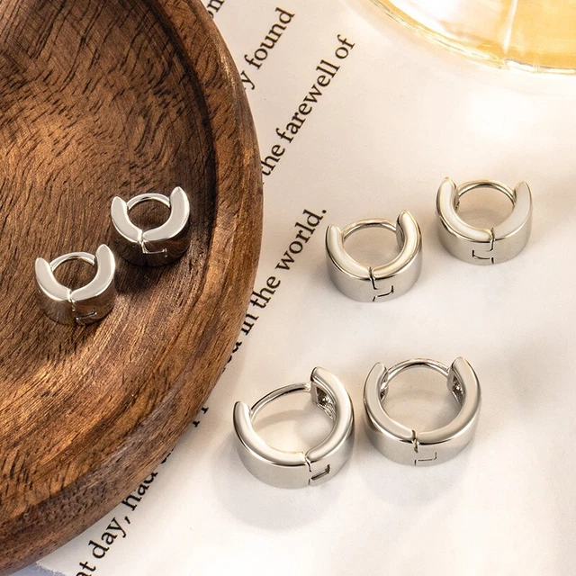 Orecchini A Cerchio Huggie In Argento Sterling Per Donna – Regalo Con Scatola