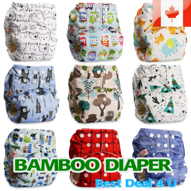Washable Baby Pocket Nappy Cloth Reusable Diaper BAMBOO Cover Wrap