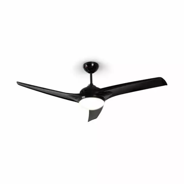 Ceiling Air Fan 3 Blades 52" 55W Lamp Light 2 x 42W Remote 3 Speed Quiet Black