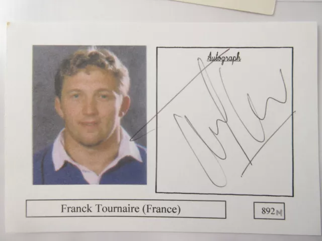Autographe Franck Tournaire sur carte Rugby 4