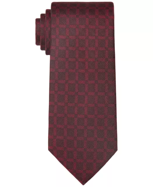 MSRP $70 Michael Kors Men's Classic Grid Tie Red Size OSFA